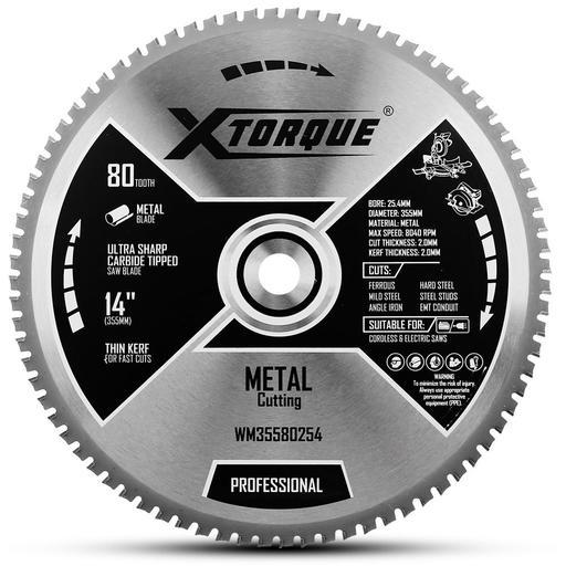 Xtorque WM35580254 355mm 14 80 Tooth Metal Cutting Carbide Tipped Saw Blade