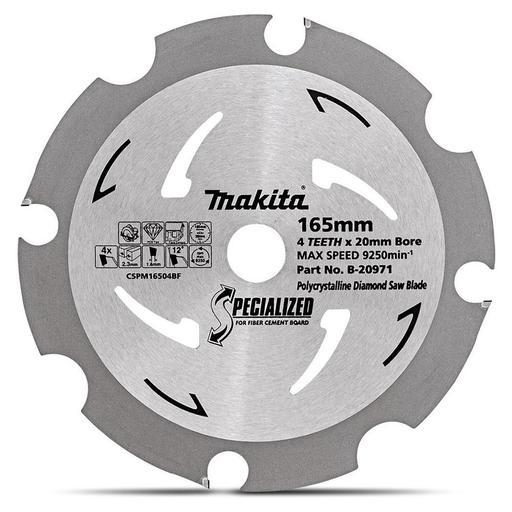 Makita B 20971 165mm 6 1 2 Specialized 4T PCD Fibre Cement Saw Blade
