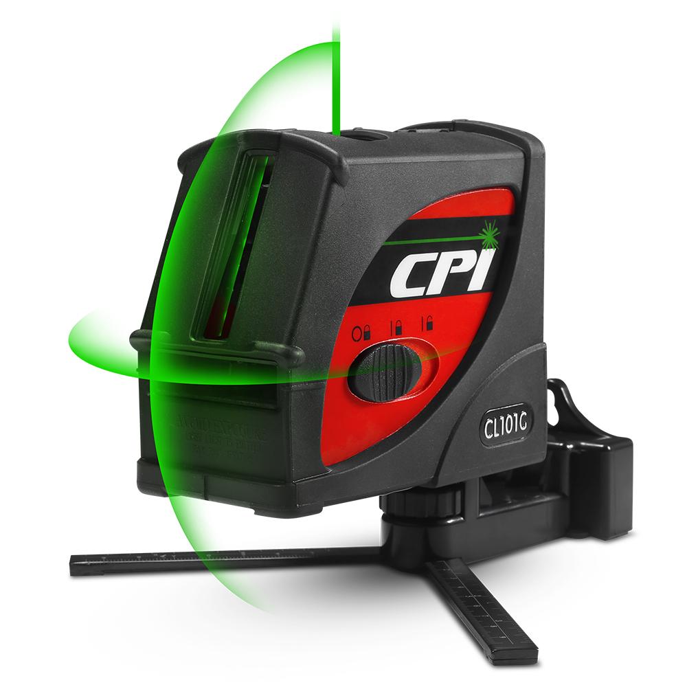 CPI CL101G Industrial Outdoor Indoor Green Beam Multi Cross Line Plumb Laser Level Kit