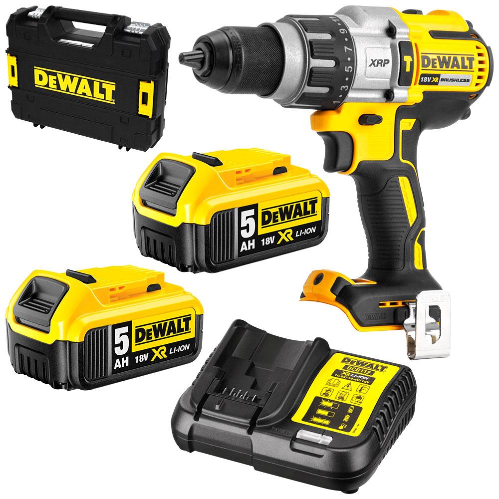 DeWalt DCD996P2 XE 18V 5.0Ah XRP Li Ion Cordless Brushless 3 Speed Hammer Drill Combo Kit