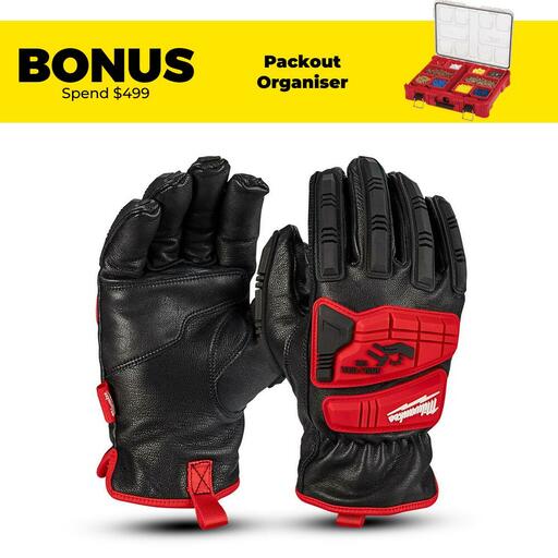 Milwaukee 4822878 Impact Cut Level 5 Leather Gloves