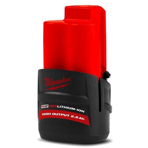 Milwaukee M12HB2 12V Li ion 2.5Ah RED LITHIUM High Output Compact Battery