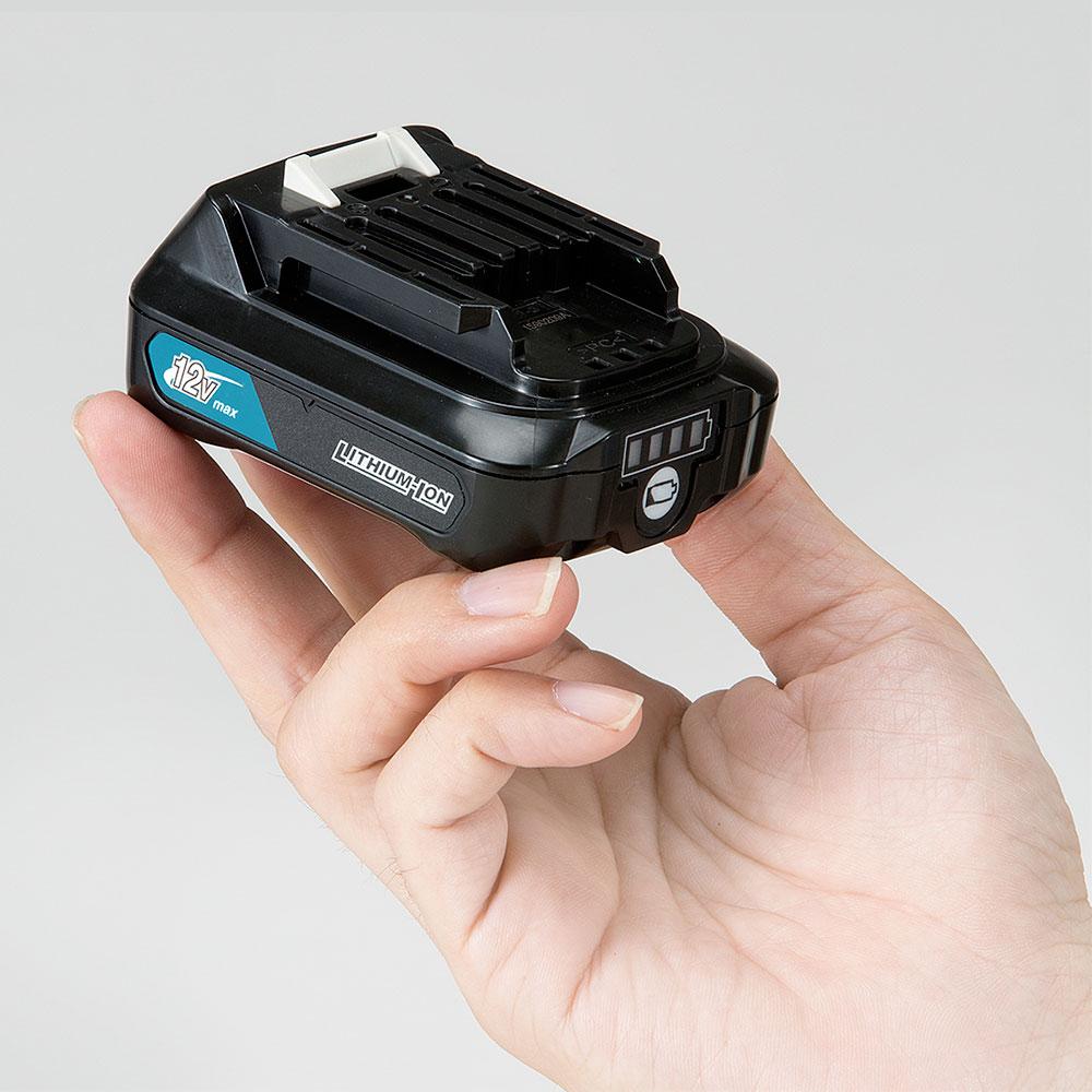 Makita BL1021B L 12V Max 2.0Ah Li ion CXT Cordless Slide Battery with Gauge