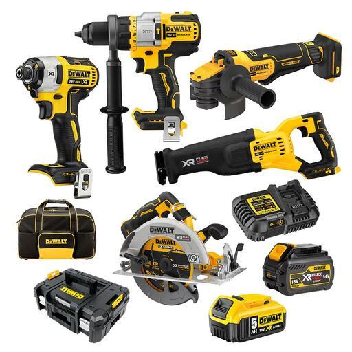 DeWalt DCZ586P1T1T XE 18V 6.0Ah 5.0Ah FlexVolt Advantage XR Li Ion Cordless Brushless 5pce Combo Kit