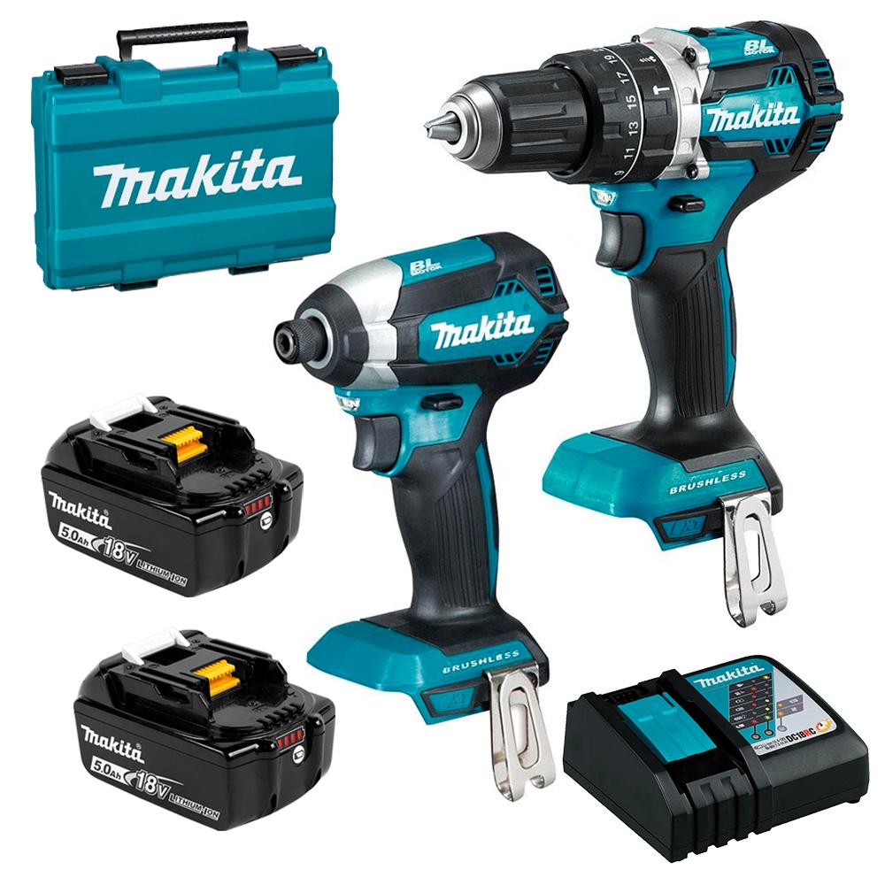 Makita DLX2180TX 18V 5.0Ah Li Ion Brushless Cordless 2pce Combo Kit