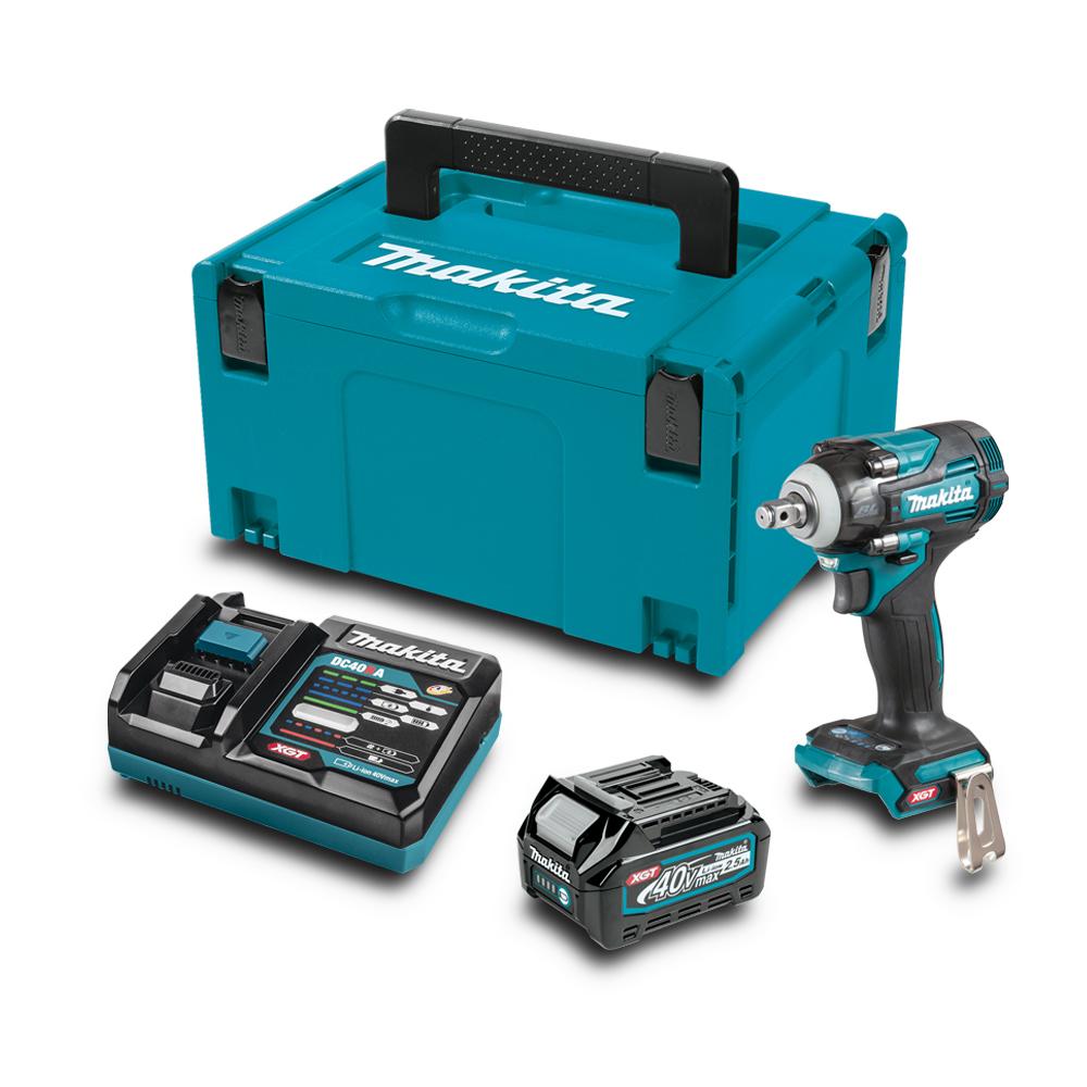 Makita TW004GD101 40V Max 2.5 Ah Li ion XGT Cordless Brushless Impact Driver Combo Kit