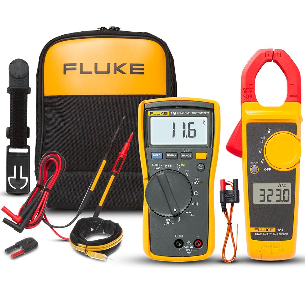 thumbnail image 2 of Fluke 116/323 HVAC Multimeter & Clamp Meter Combo Kit – True RMS, 600V, Temp, Frequency 2 of 3