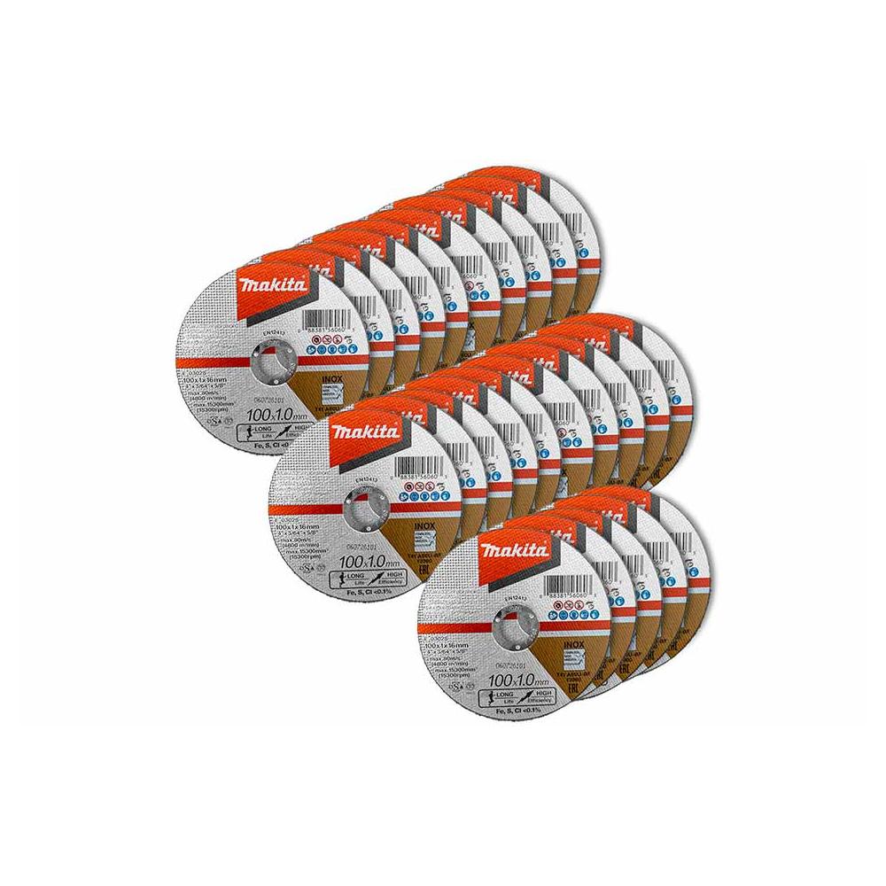 Makita E 03028 25 Stainless Cut Off Disc 100mm x 1mm 25 Pack