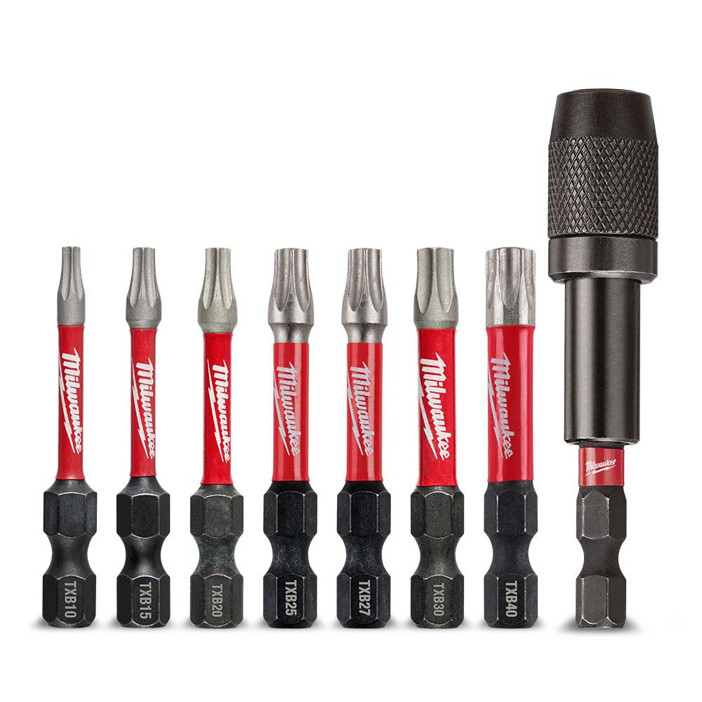 Milwaukee 48324689 8pce 50mm 2 SHOCKWAVE Power Bit Security Torx Set