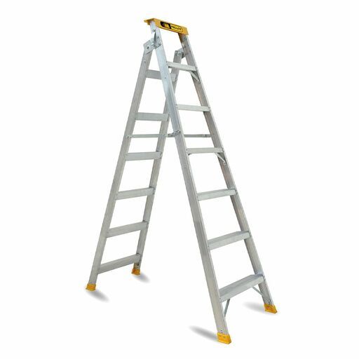 Rhino DM007 PRO 7 Step 2.1 3.9m 150kg Pro Lite Aluminium Dual Purpose Industrial Ladder