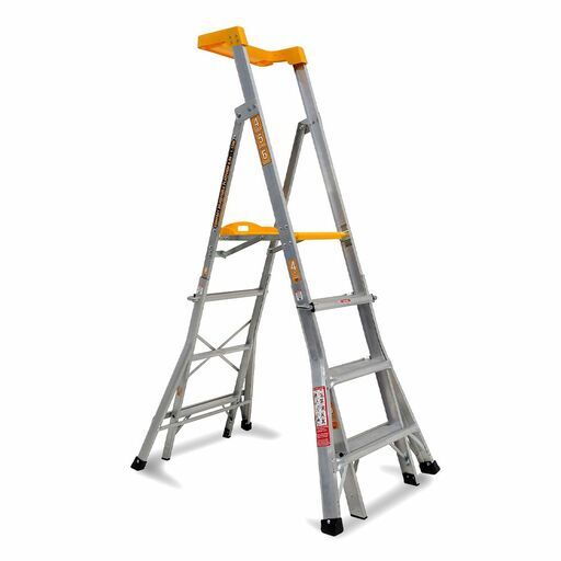 Rhino RPL0406 I 1.15m 1.75m 150kg Compact Aluminium Heavy Duty Adjustable Platform Ladder