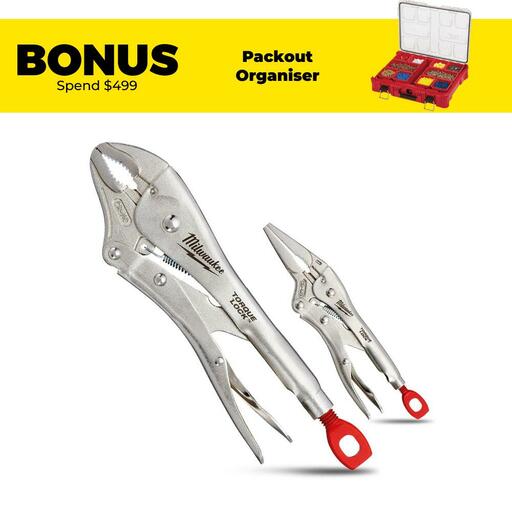 Milwaukee 48223602 2-Pack Torque Lock Locking Pliers Set