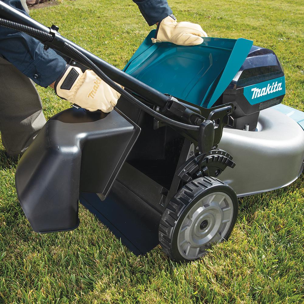 Makita LM002GM101 40V Max Li ion Brushless Cordless 534mm 21 Self Propelled Lawn Mower Combo Kit