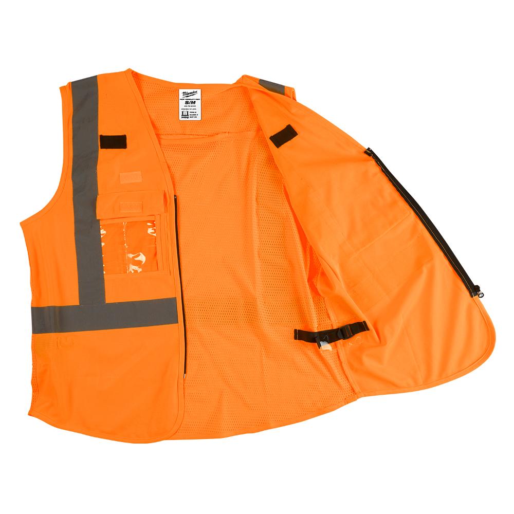 Milwaukee 4873503 High Visibility Orange Safety Vest