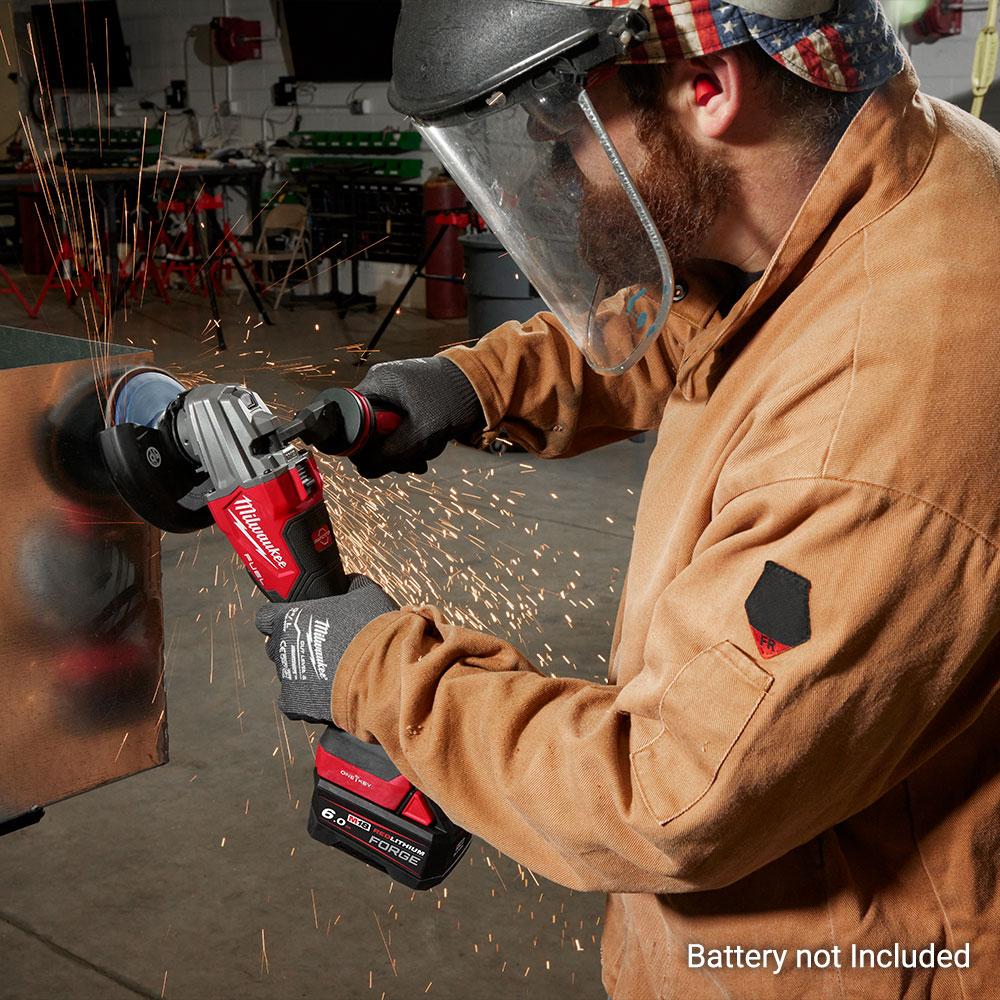 Milwaukee M18FSAGES1250 18V Li ion Cordless Fuel ONE KEY 125mm 5 Dual Trigger Braking Angle Grinder With Deadman Paddle Switch Skin Only