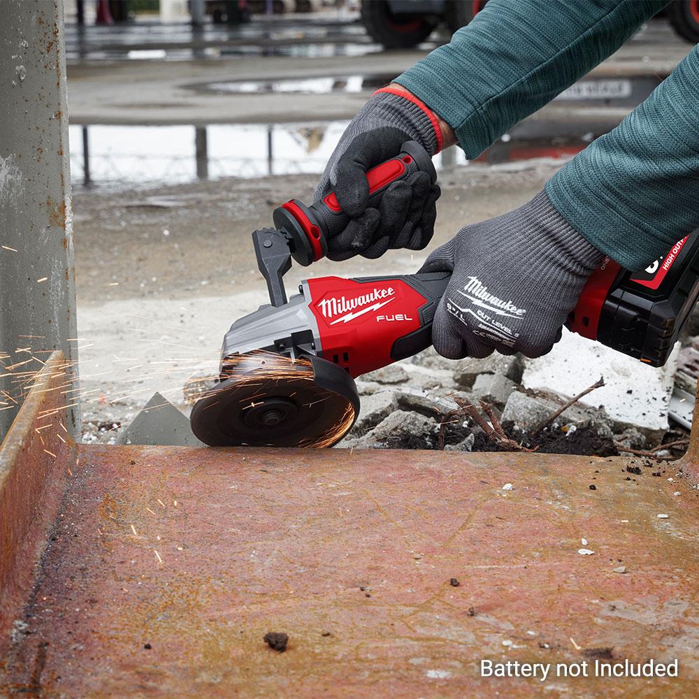 Fuel angle grinder outlet