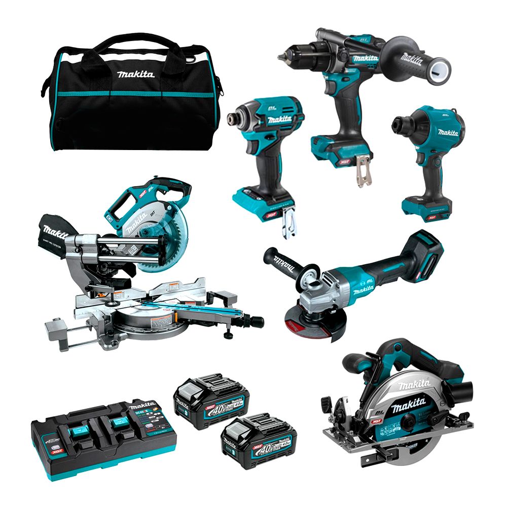 Makita DK0211G601 40V Max 4.0Ah Li ion XGT Cordless Brushless 6pce Combo Kit