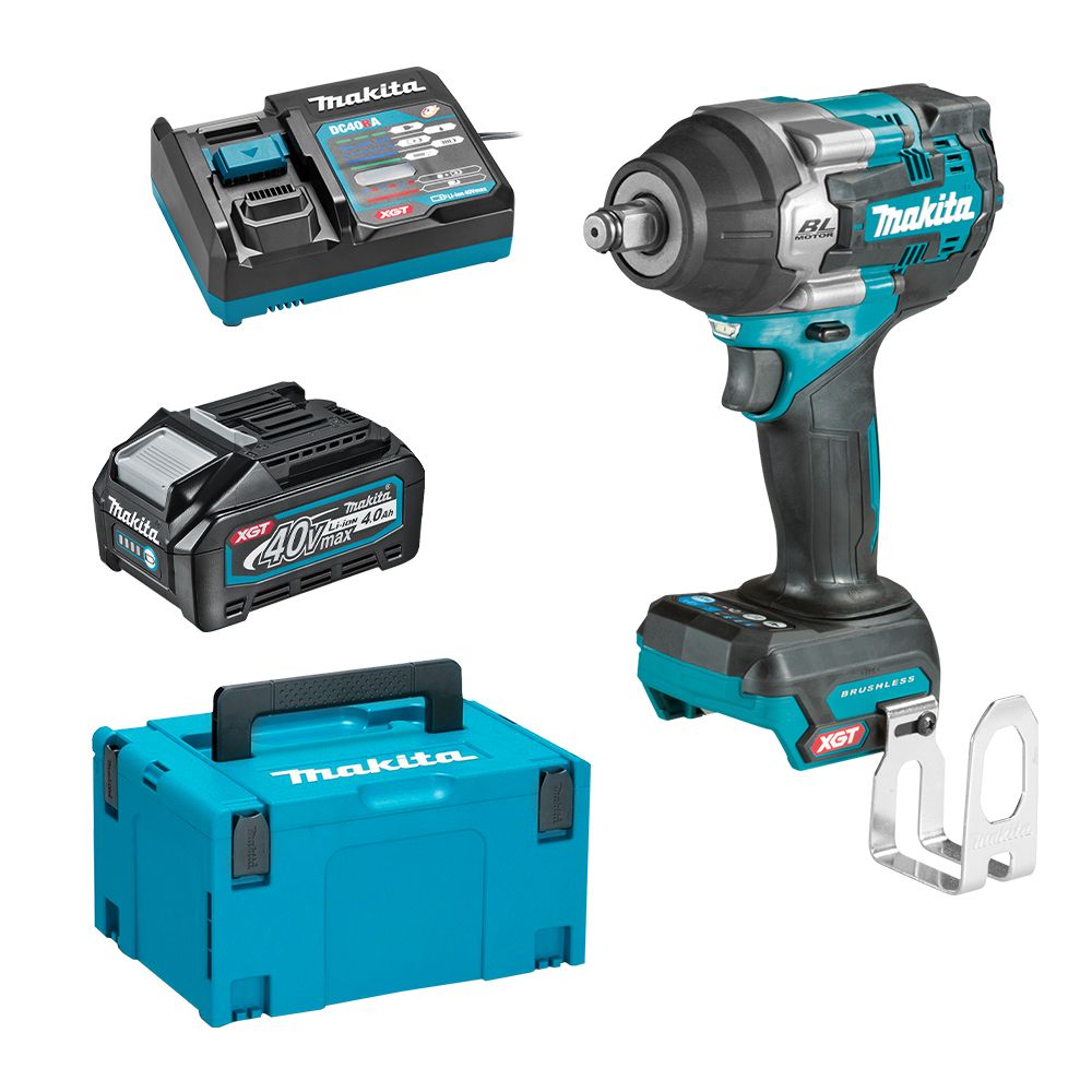 Makita TW007GD101 40V 2.5Ah Li ion XGT Max Cordless Brushless 1 2 Mid Torque Impact Wrench Combo Kit