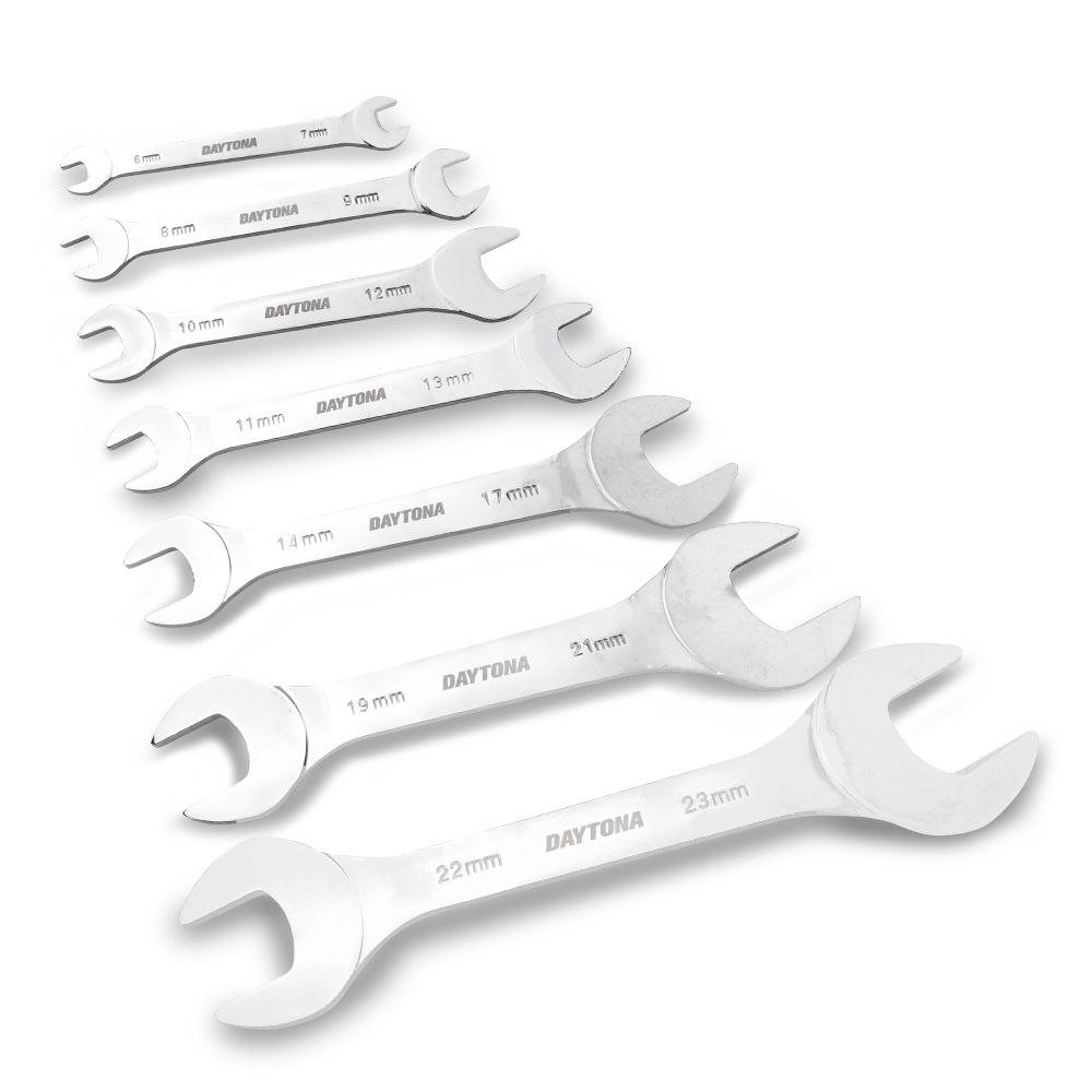 Daytona D7STM 7pce Ultra Thin Double Open End Metric Spanner Set