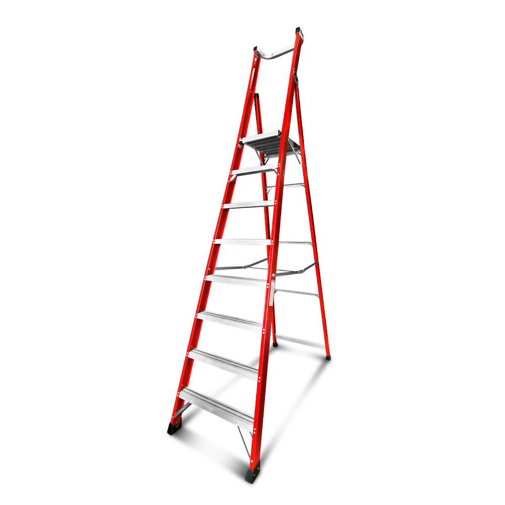 Climbrite CSTEP8ECO 2.4m 8 Step Fibreglass Platform Ladder