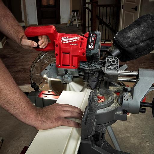 Milwaukee M18FMS184 0 18V Li ion Cordless FUEL 184mm Dual Bevel Sliding Compound Mitre Saw Skin Only