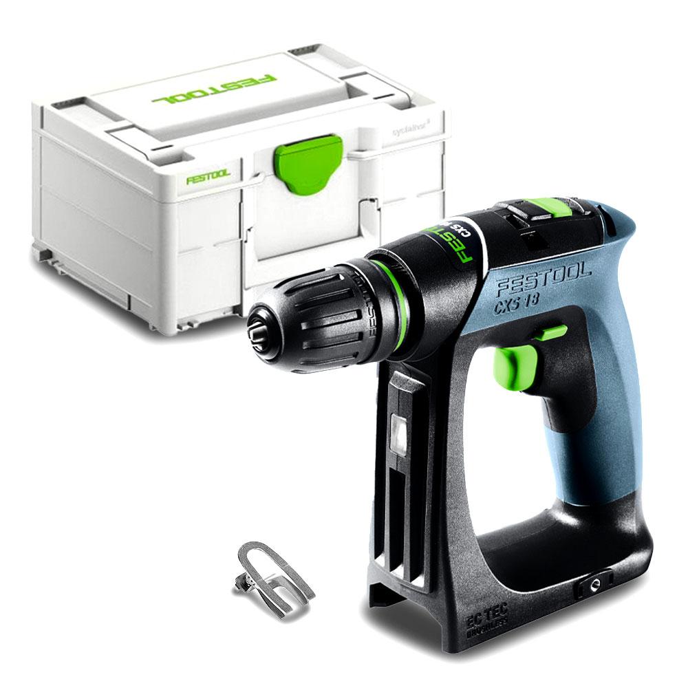 Festool CXS 18 Basic 576882 18V Li ion Cordless Brushless Compact 2 Speed Drill With Systainer Skin Only