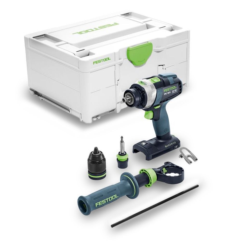 Festool TPC 18 4 Li BASIC 575604 18V Li ion Brushless Cordless 4 Speed Drill Basic in Systainer Skin Only