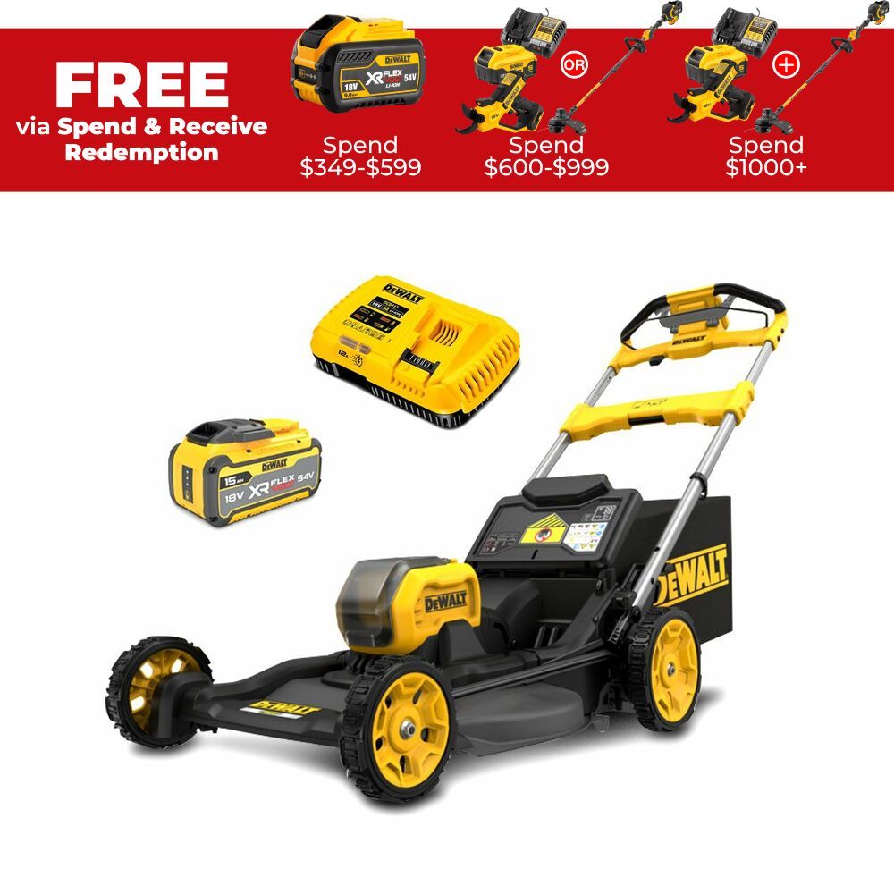 DeWalt DCMWSP550Z1-XE 54V XR Brushless Self-Propelled Mower Combo Kit