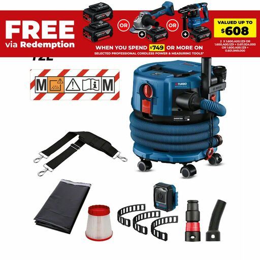 Bosch GAS 18V-12 MC (0.601.9K2.050) 18V Li-ion Cordless 12L Dust