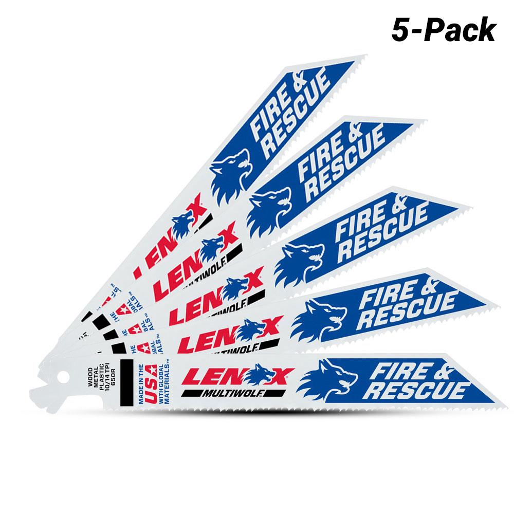 Lenox 20562610R 150mm 10TPI Reciprocating Bi-Metal Saw Blade - 5 Pack