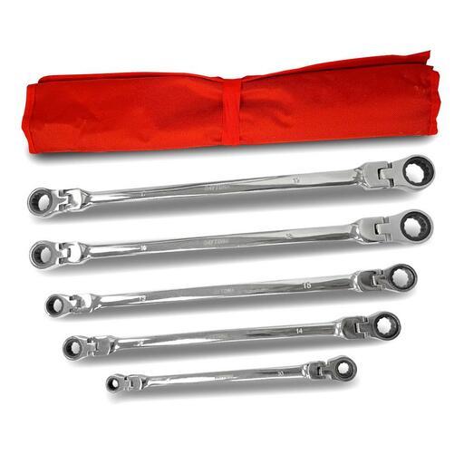 5pc Extra Long Ring Spanner Set – 12 Point, 8mm-19mm Long Reach (SP087)