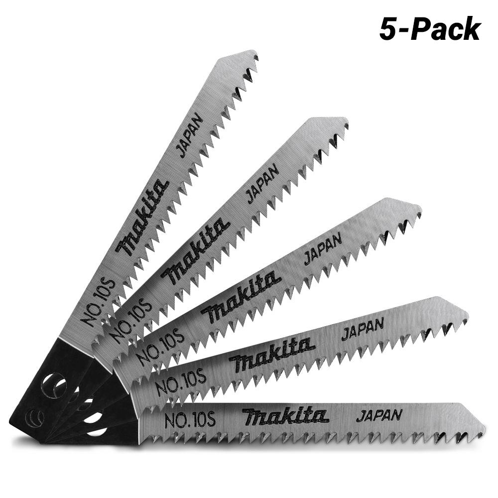 Makita A-85824 Jig Saw Blade – #10 MS, 5-Pack, Splinter-Free Cutting In Wood
