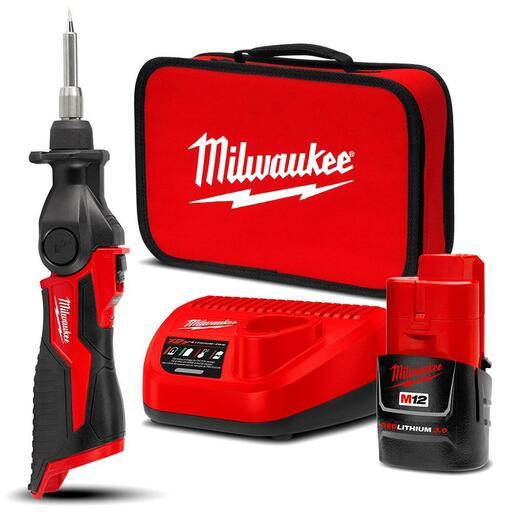 Pre Order Milwaukee M12SI 301B 12V 3.0Ah Li Ion Cordless Soldering Iron Combo Kit