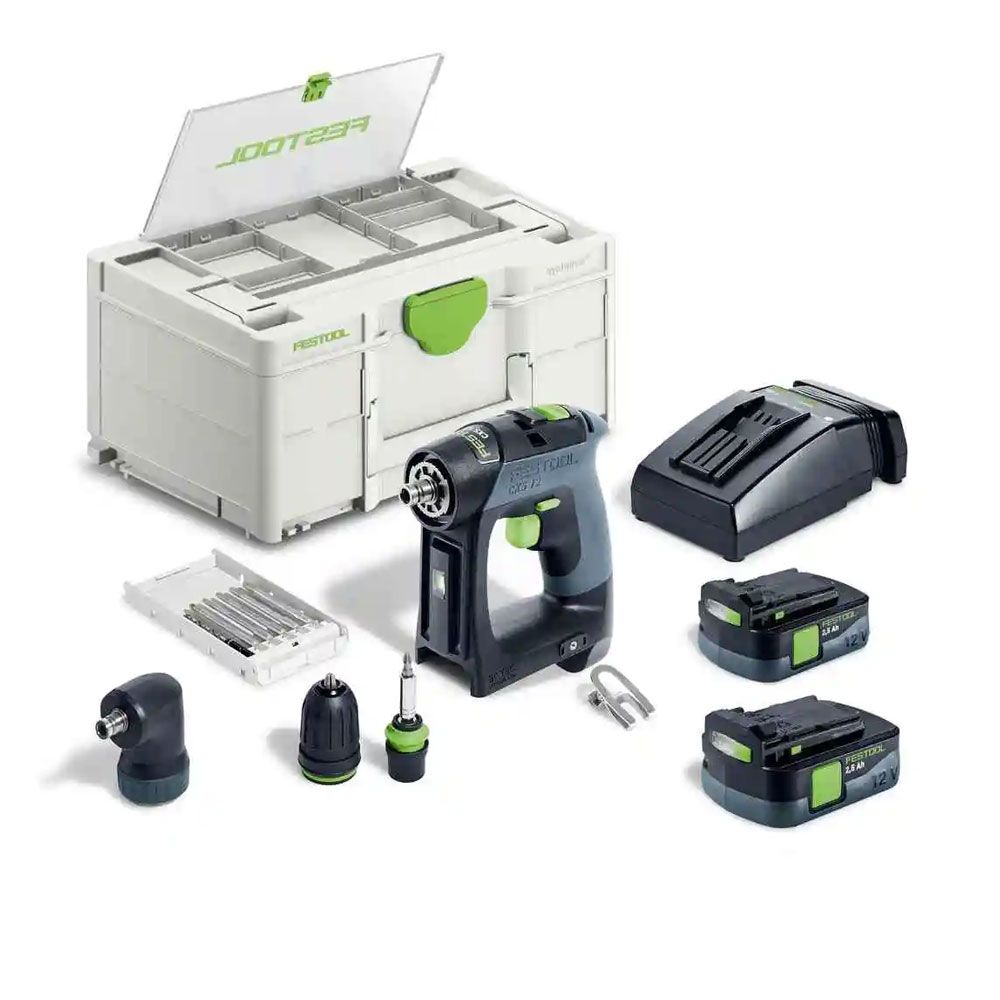 Festool CXS12 576870 2.5 Set 12V Mini Cordless Drill 2.5Ah Set in Systainer