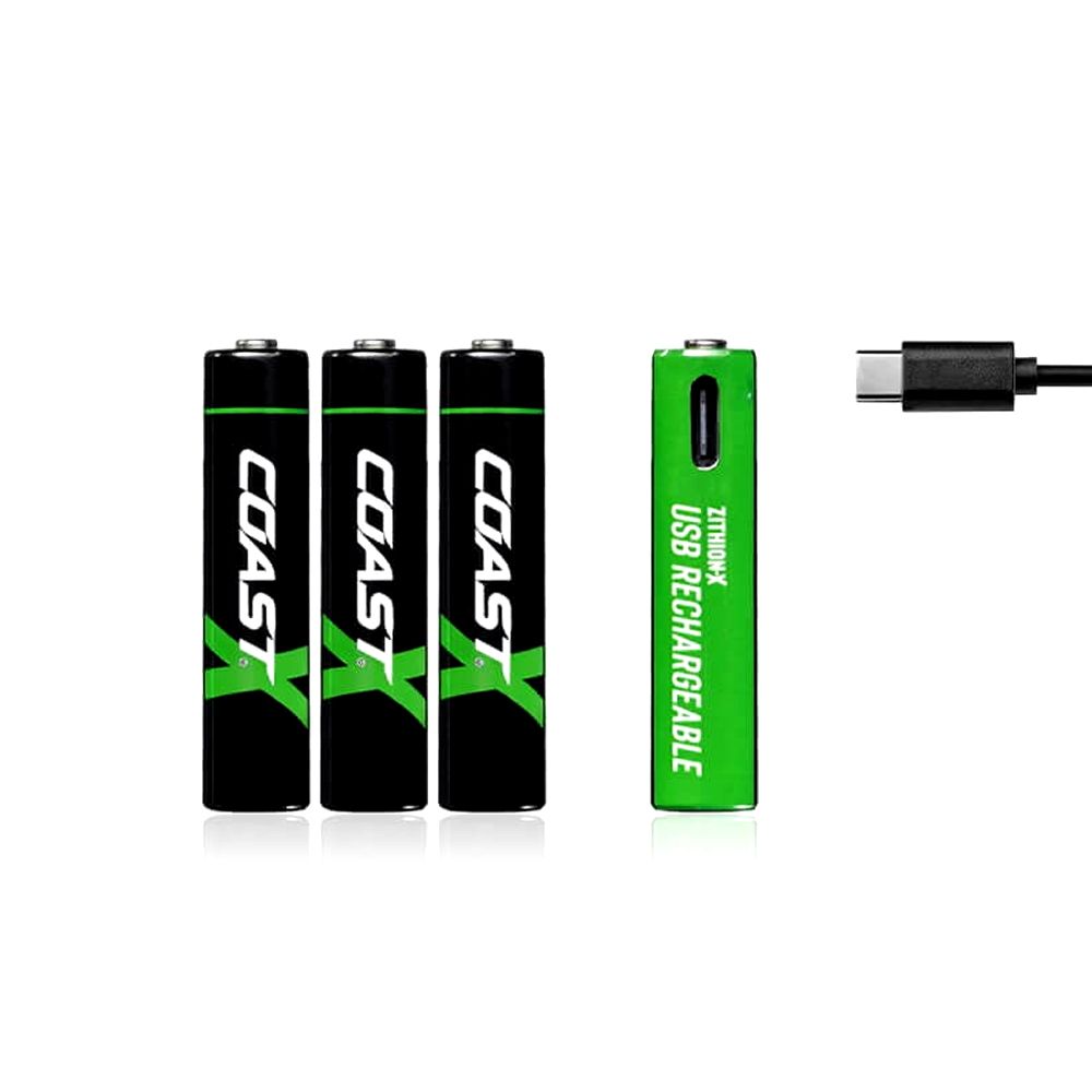 Coast Zithion-X AAA (811807) 4-Pack AAA Li-ion Rechargeable Batteries