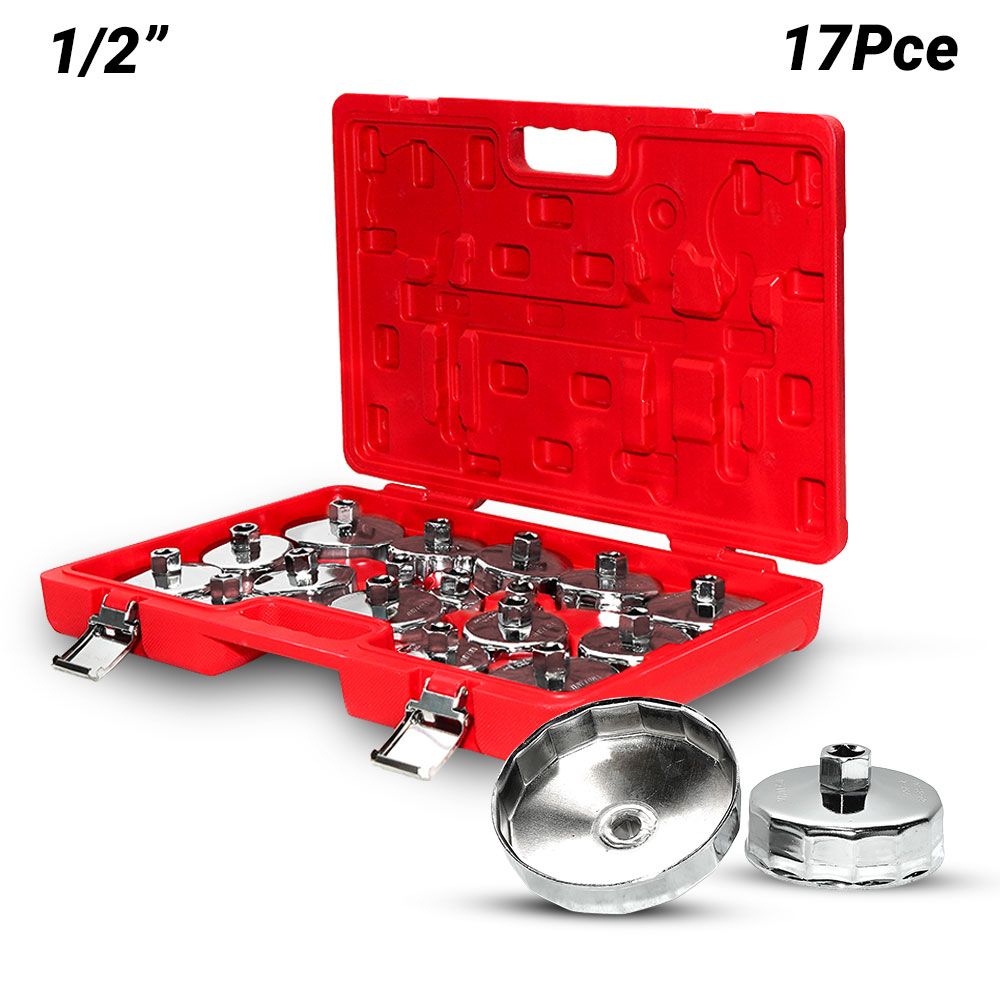 27 PC Cup Type Oil Filter Remove Wrench Set In Plastic Case 1/2 Inch Drive Cup Type Oil Filter Socket Cup Set - Foto 11