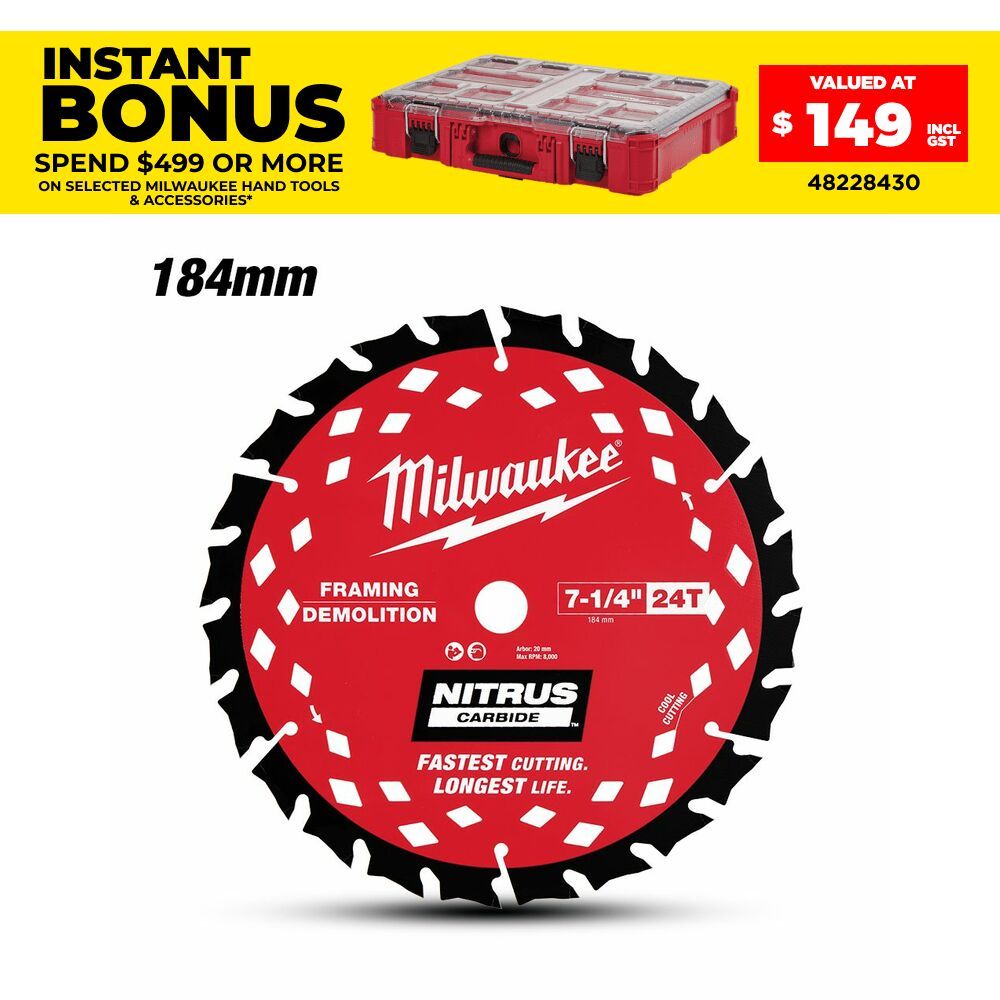 Milwaukee 48400790 184mm (7-1/4