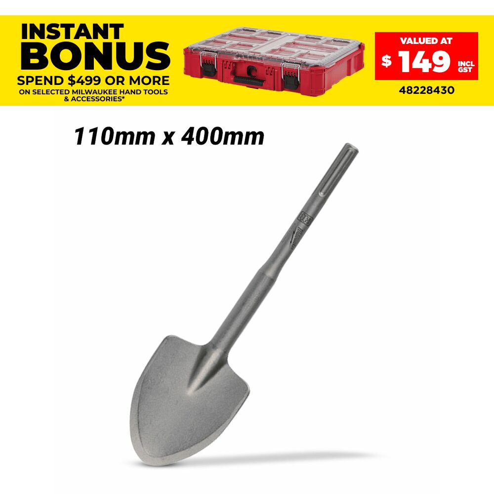 KATA/handseree-493dl/新品 Milwaukee 4932343747 110mm x 400mm SDS Max Spade Chisel