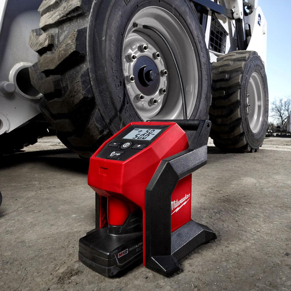 Milwaukee M12BI 0 12V Li ion Cordless Compact Tyre Inflator Skin Only