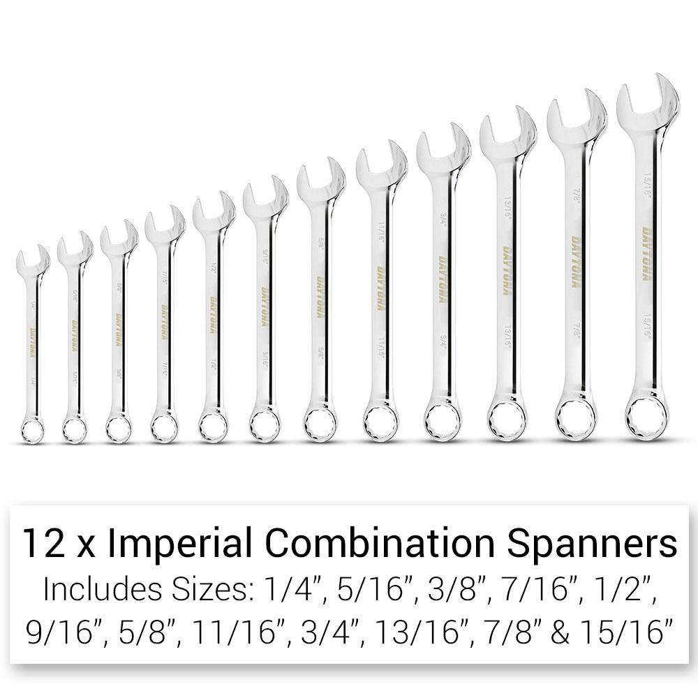 Daytona DCS24 24 pce Metric Imperial Combination Spanner Set