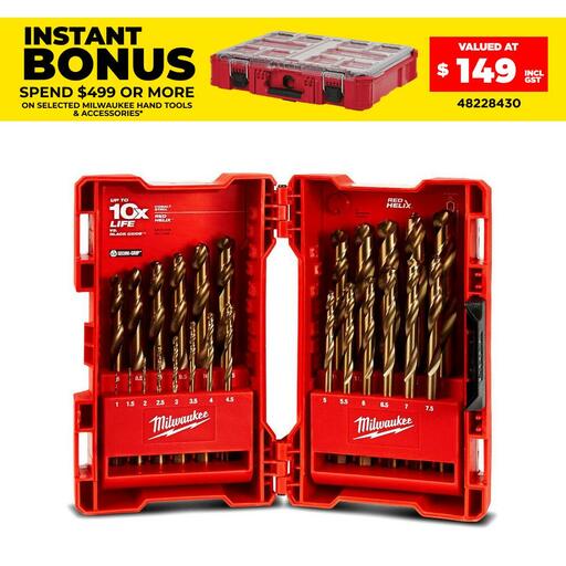 Milwaukee 48899399 3pce Metric Step Drill Bit Set