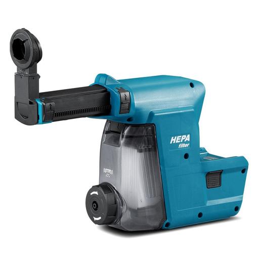 Makita DHR242ZKW 18V Li Ion SDS Plus Cordless Brushless Rotary Hammer Drill with Dust Extractor DX06 Combo Kit