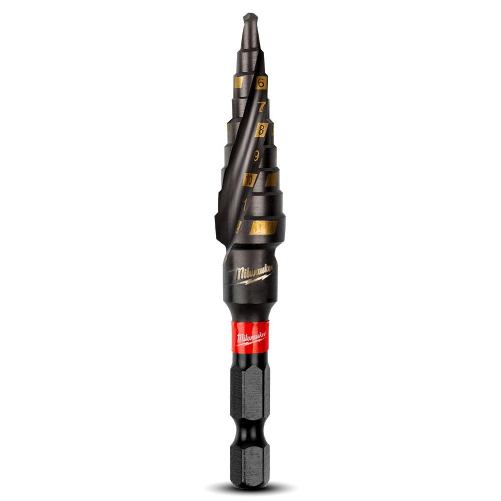 Milwaukee 48899261 Shockwave Metric 4-12mm 9 Hole Step Drill Bit
