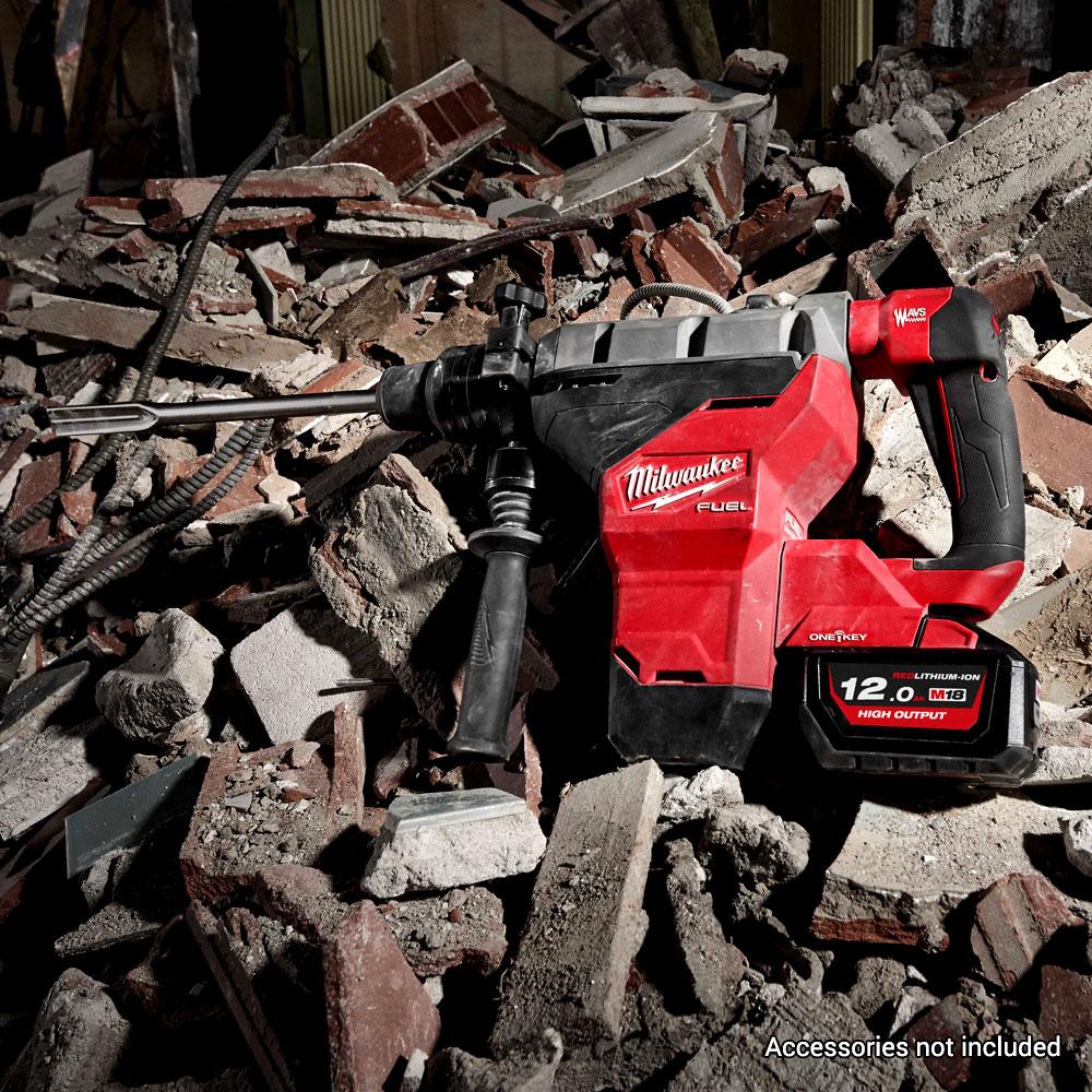 Milwaukee M18FHM 122C 18V 12.0Ah Li ion Cordless Fuel ONE KEY SDS Max Rotary Hammer Combo Kit