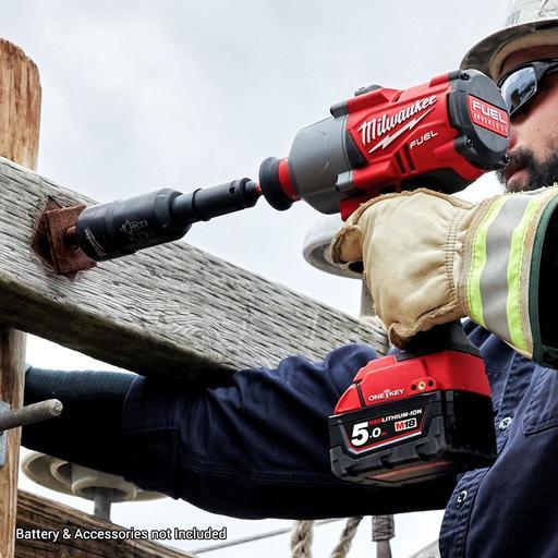 Milwaukee M18ONEFHIWH716 0 18V Li ion Cordless Fuel ONE KEY 7 16 Hex Utility High Torque Impact Driver Skin Only