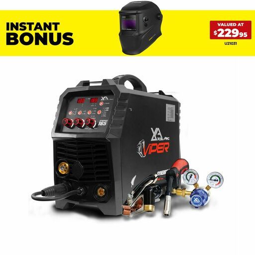 Xcelarc XA-MIG165V-K VIPER MULTI165 3-in-1 Synergic MIG/TIG/STICK