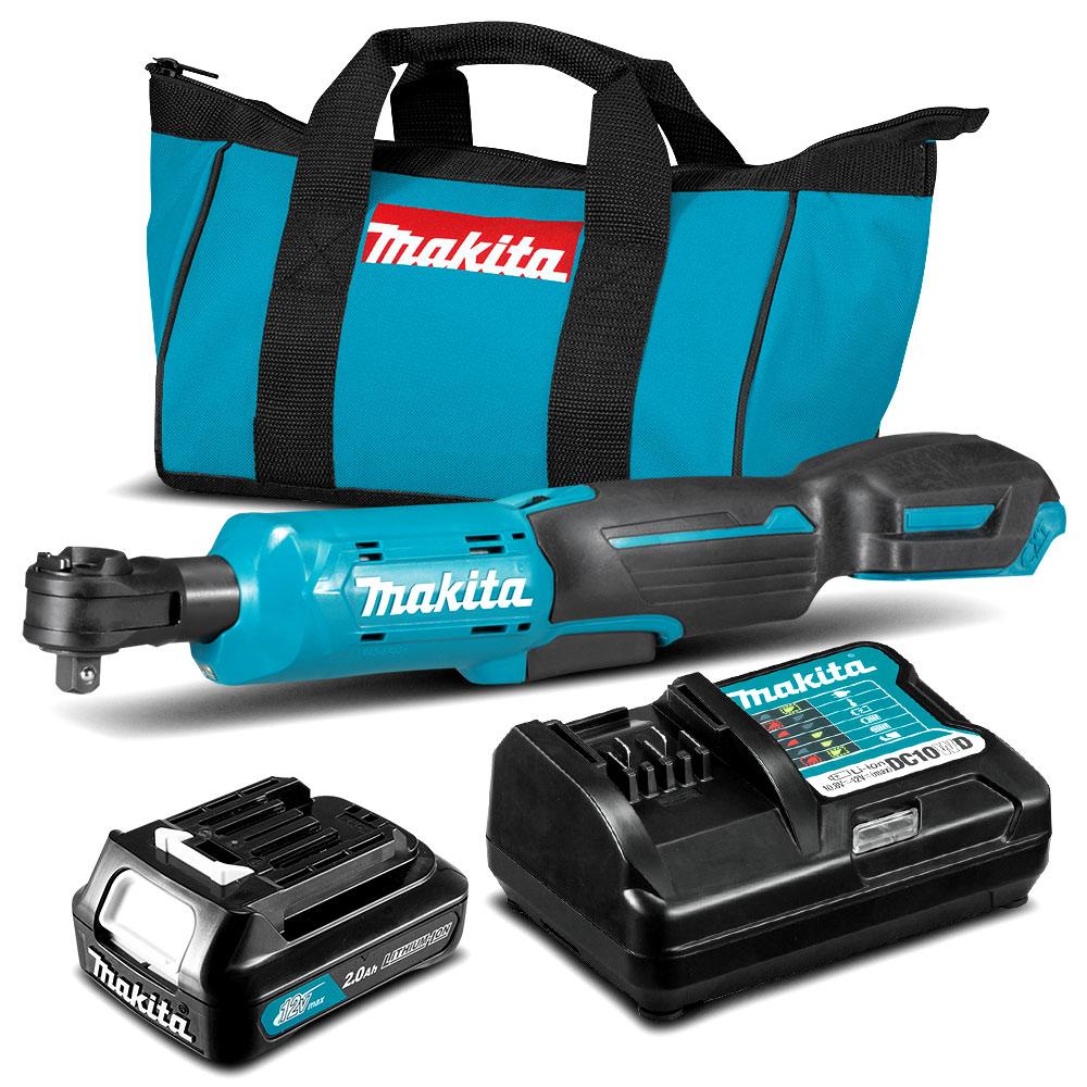 Makita WR100DWA 12V Max 2.0Ah Li ion Cordless 1 4 3 8 Ratchet Wrench Combo Kit