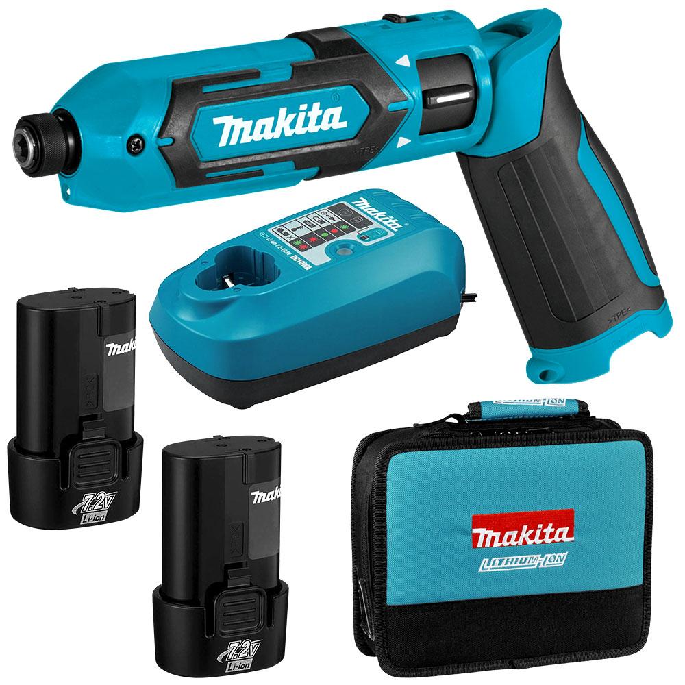 Makita TD022DSE 7.2V 1.5Ah Li ion Cordless Impact Driver Combo Kit