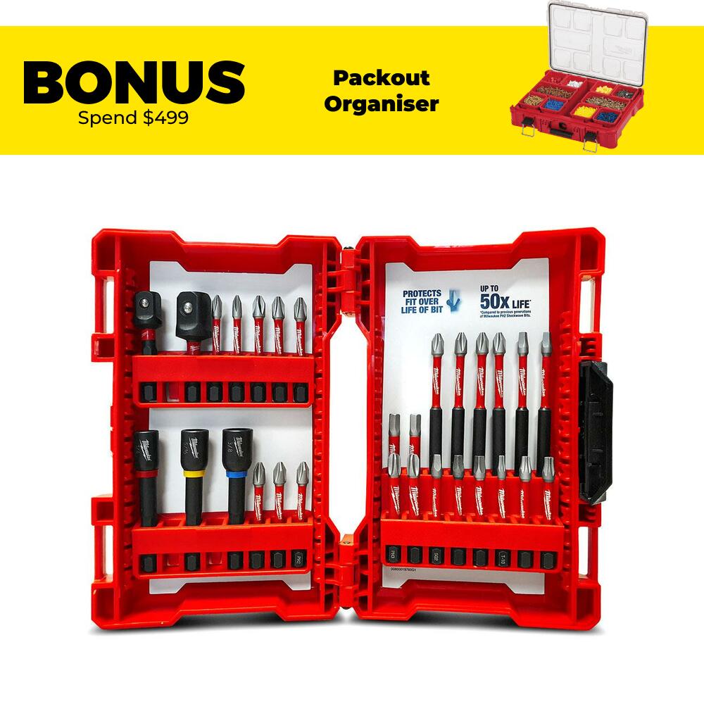 Milwaukee 48324081 29pce SHOCKWAVE Impact Driver Drill Bit Set