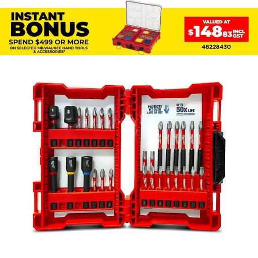Milwaukee 48324081 29pce SHOCKWAVE Impact Driver Drill Bit Set